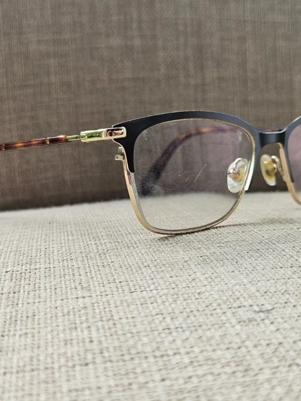 Calvin Klein Jeans Eyeglasses Frame Unisex Brown/Gold Tone Eyewear CKJ19312